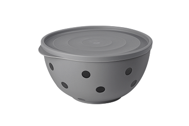 Bicolour salad bowl with lid "Sens" 2 L, smoky gray